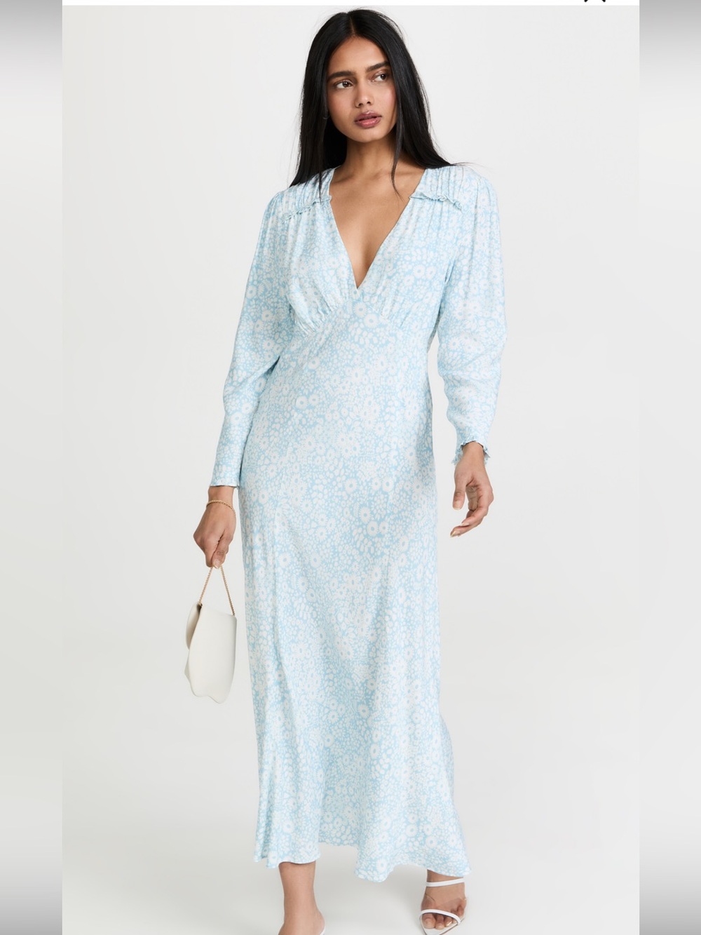 Rixo lt blue floral dress - NEVER WORN - sold out everywhere